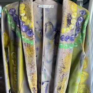 Custom Handpainted Mardi Gras/NOLA blazer by Artist Shannon Marie